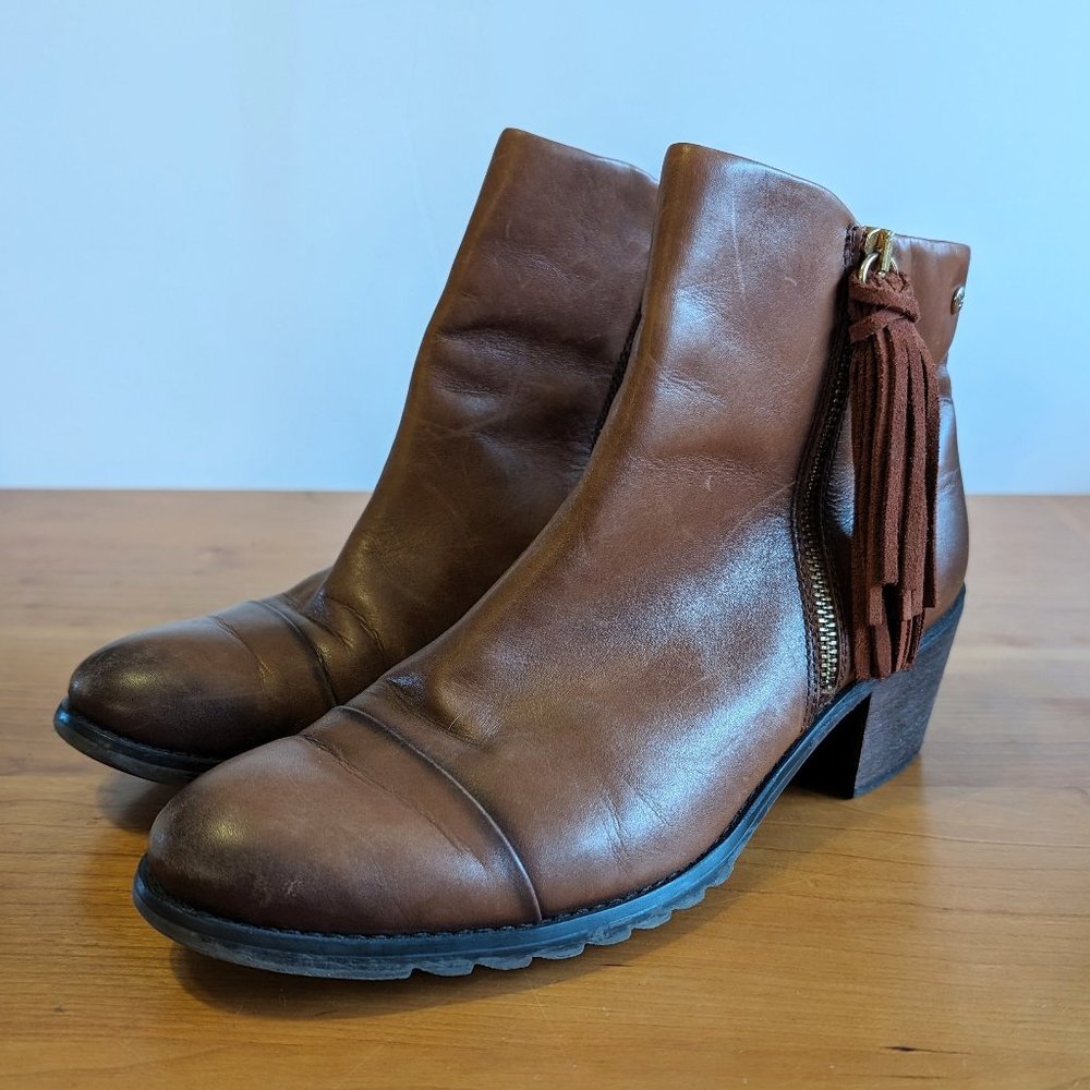 Pikolinos Leather Bootie, Size EU 39, brown